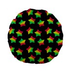 Ombre Glitter Pink Green Star Pat Standard 15  Premium Flano Round Cushions Front