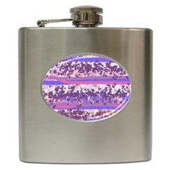 Abstract Pastel Pink Blue Hip Flask (6 Oz) by snowwhitegirl