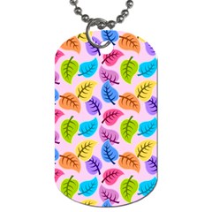 Colorful Leaves Dog Tag (two Sides) by snowwhitegirl