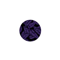 Tropical Leaves Purple 1  Mini Buttons by snowwhitegirl