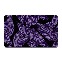 Tropical Leaves Purple Magnet (rectangular) by snowwhitegirl