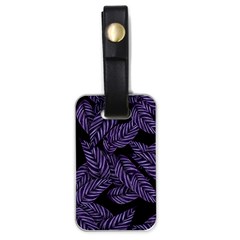 Tropical Leaves Purple Luggage Tags (one Side)  by snowwhitegirl