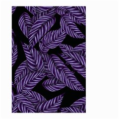 Tropical Leaves Purple Small Garden Flag (two Sides) by snowwhitegirl