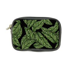 Tropical Leaves On Black Coin Purse by snowwhitegirl