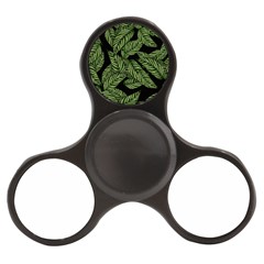 Tropical Leaves On Black Finger Spinner by snowwhitegirl