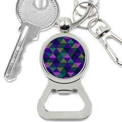 Blue Geometric Bottle Opener Key Chains by snowwhitegirl