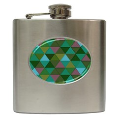 Green Geometric Hip Flask (6 Oz) by snowwhitegirl