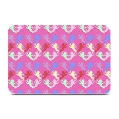 Colorful Cherubs Pink Plate Mats by snowwhitegirl