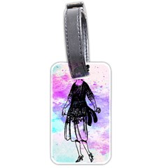 Vintage Girl Abstract Watercolor Luggage Tags (two Sides) by snowwhitegirl