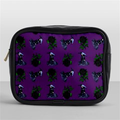 Gothic Girl Rose Purple Pattern Mini Toiletries Bag (one Side) by snowwhitegirl