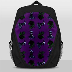 Gothic Girl Rose Purple Pattern Backpack Bag by snowwhitegirl