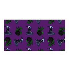 Gothic Girl Rose Purple Pattern Satin Wrap by snowwhitegirl