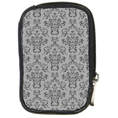 Victorian Paisley Grey Compact Camera Leather Case by snowwhitegirl