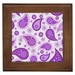 Retro Paisley Purple Framed Tiles by snowwhitegirl