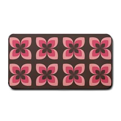 Retro Flower Pink Brown Medium Bar Mats by snowwhitegirl