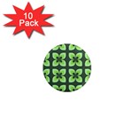 Retro Flower Green 1  Mini Magnet (10 pack)  Front