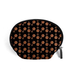 Victorian Crosses Black Accessory Pouch (small) by snowwhitegirl