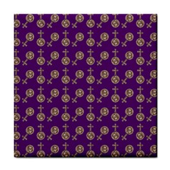 Victorian Crosses Purple Tile Coasters by snowwhitegirl