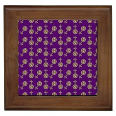 Victorian Crosses Purple Framed Tiles by snowwhitegirl