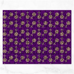 Victorian Crosses Purple Rectangular Jigsaw Puzzl by snowwhitegirl