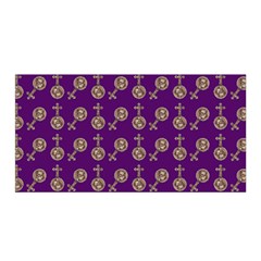 Victorian Crosses Purple Satin Wrap by snowwhitegirl