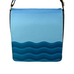 Making Waves Flap Closure Messenger Bag (l) by WensdaiAmbrose