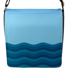 Making Waves Flap Closure Messenger Bag (s) by WensdaiAmbrose