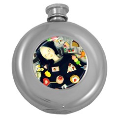 Food Round Hip Flask (5 Oz) by snowwhitegirl