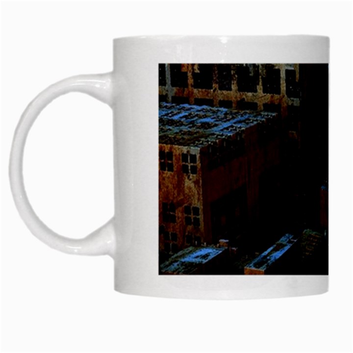 Building Ruins Old Industry White Mugs