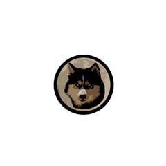 Husky Moon 1  Mini Magnets by snowwhitegirl