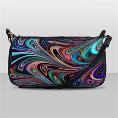 Seamless Abstract Marble Colorful Shoulder Clutch Bag by Pakrebo