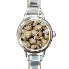 Shellfishs Photo Print Pattern Round Italian Charm Watch by dflcprintsclothing