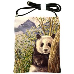 Panda Shoulder Sling Bag by ArtByThree