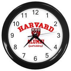 Harvard Alumni Just Kidding Wall Clock (black) by Sudhe