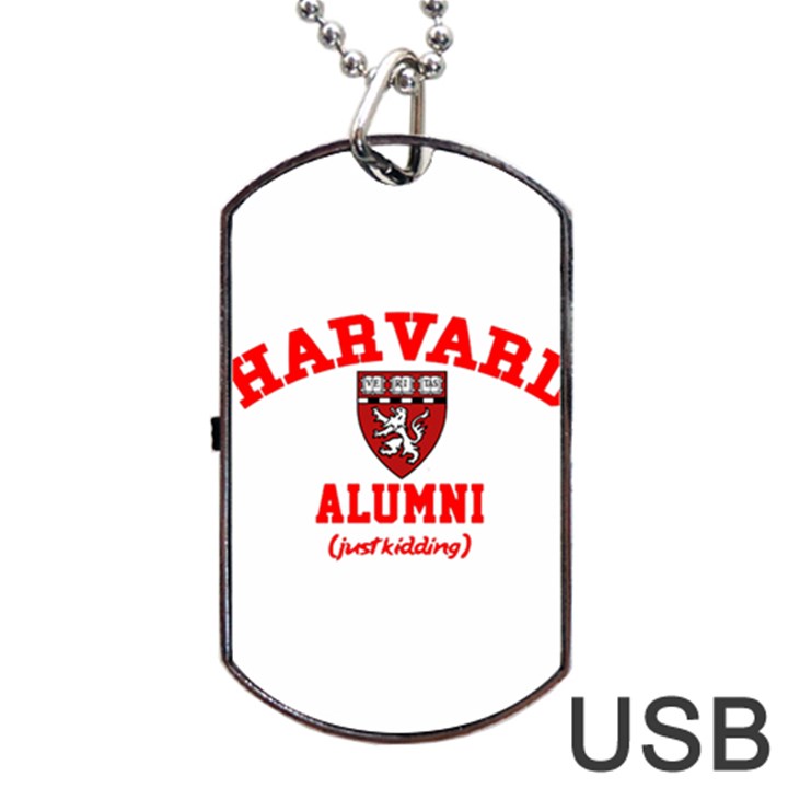 Harvard Alumni Just Kidding Dog Tag USB Flash (Two Sides)