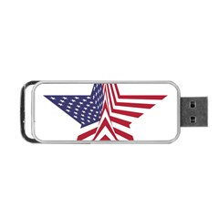 A Star With An American Flag Pattern Portable Usb Flash (one Side) by Sudhe