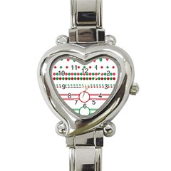 Christmas Borders Frames Holiday Heart Italian Charm Watch by Sudhe