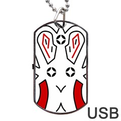 Traditional Art Torajan Pattern Dog Tag Usb Flash (two Sides) by Sudhe