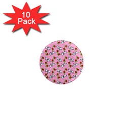 Lamb Pattern Pink 1  Mini Magnet (10 Pack)  by snowwhitegirl