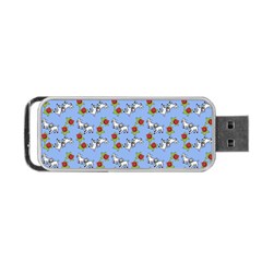 Lamb Pattern Blue Portable Usb Flash (one Side) by snowwhitegirl