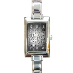 Science Formulas Rectangle Italian Charm Watch by Sudhe