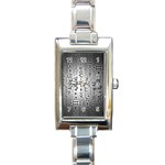 Science Formulas Rectangle Italian Charm Watch Front