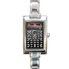 Scientific Solar Calculator Rectangle Italian Charm Watch by Sudhe