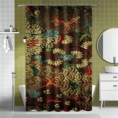 Colorful The Beautiful Of Art Indonesian Batik Pattern Shower Curtain 48  X 72  (small)  by Sudhe