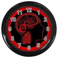 Artificial Intelligence Brain Think Wall Clock (black) by Sudhe