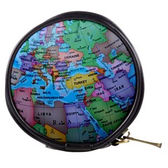 Globe World Map Maps Europe Mini Makeup Bag by Sudhe