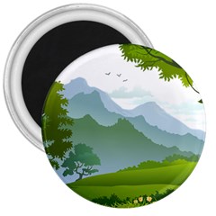 Forest Landscape Photography Illustration 3  Magnets by Sudhe