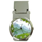 Forest Landscape Photography Illustration Money Clip Watches Front