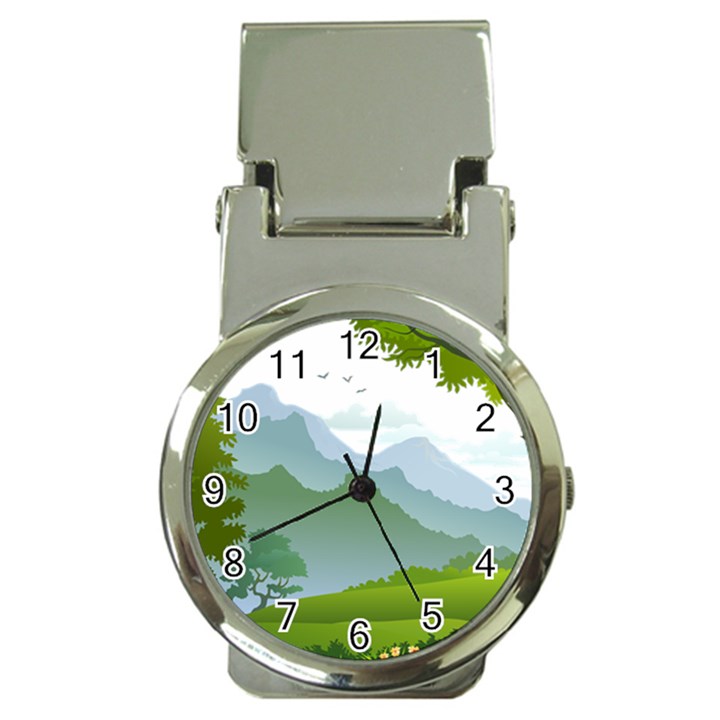 Forest Landscape Photography Illustration Money Clip Watches