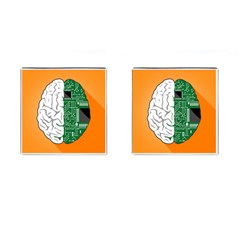 Technology Brain Digital Creative Cufflinks (square) by Sudhe